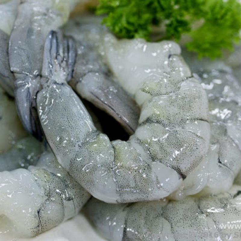 Raw Peeled And Deveined Tail-on Black Tiger Shrimp